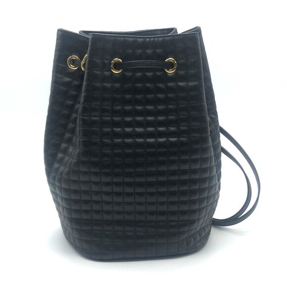 CELINE Black Leather Backpack - Picture 1 of 9